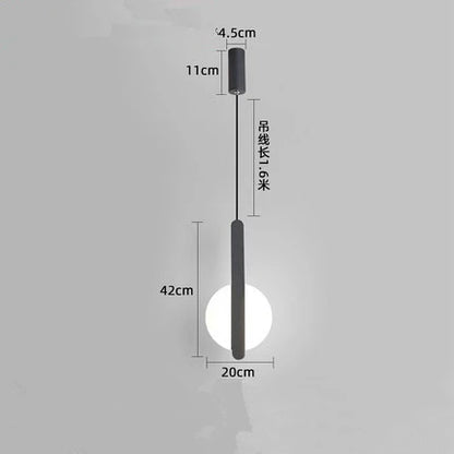 Nordic Minimalist Metal Bedside Pendant Light