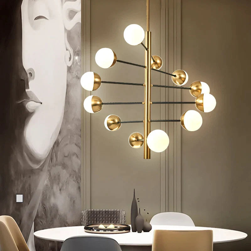 DecorBites™ Glass Bubble Chandelier for Kitchen Bar Dining Bedroom Lighting