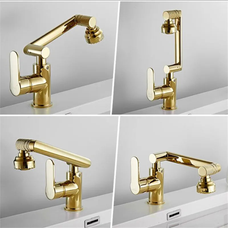 Gold Black Bathroom Faucet