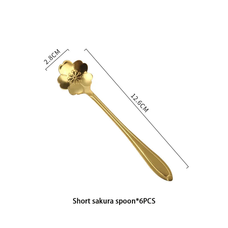 Gold Stainless Teaspoon Set