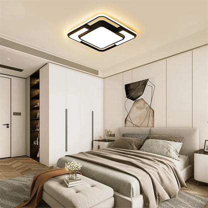 DecorBites™ Geometry LED Ceiling Light: Modern Nordic Light Luxury for Living Room Decor