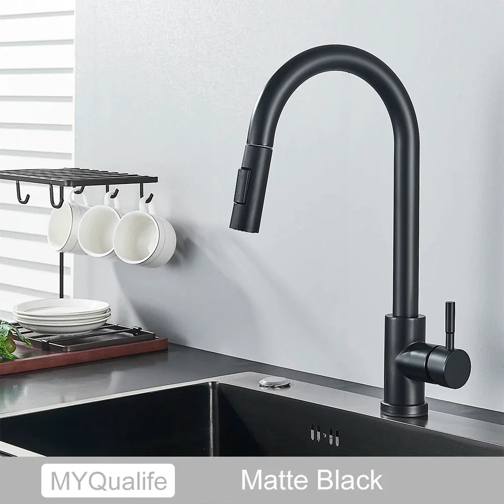 Gold Touch Sensor Kitchen Faucet
