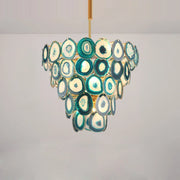 Colorized Agate Chandelier