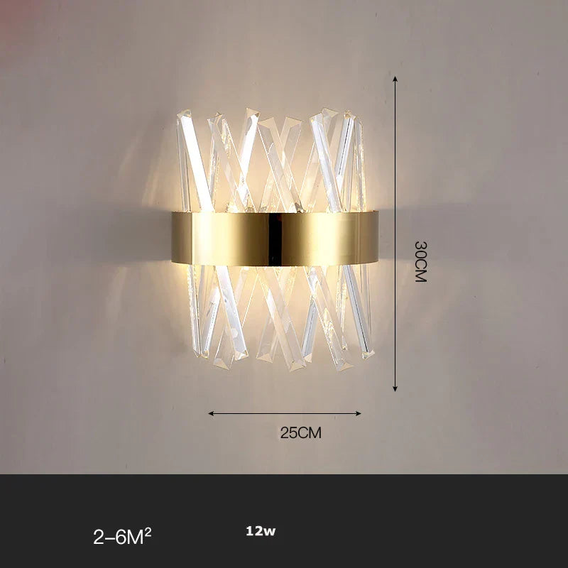 DecorBites™ Gold Black LED Wall Sconce Light for Bedroom Corridor