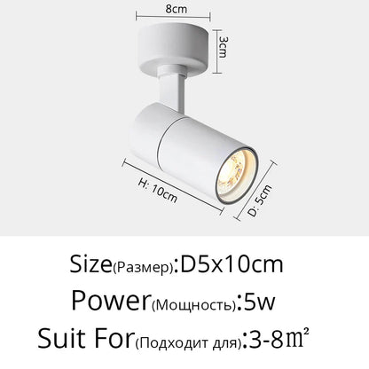DecorBites™ LED Adjustable Angle Spotlight Ceiling Lights for Background Wall and Aisle