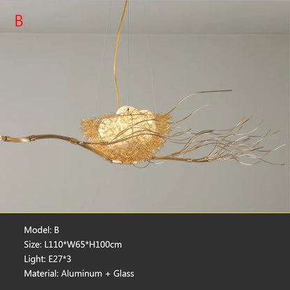 DecorBites™ Bird's Nest LED Pendant Light for Dining Room, Cafe, Bar, Restaurant Decor
