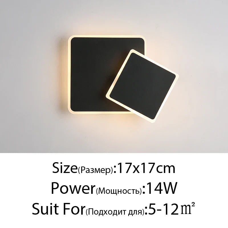 DecorBites™ LED Wall Lamps: Modern Spin Design for Bedroom, Hall, Living Room - 90-260V