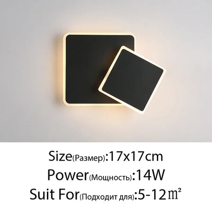 DecorBites™ LED Wall Lamps: Modern Spin Design for Bedroom, Hall, Living Room - 90-260V