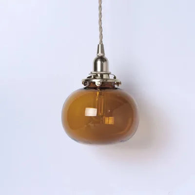DecorBites™ Glass Ball Pendant Light: Nordic Modern LED Lamp for Bedroom and Bathroom