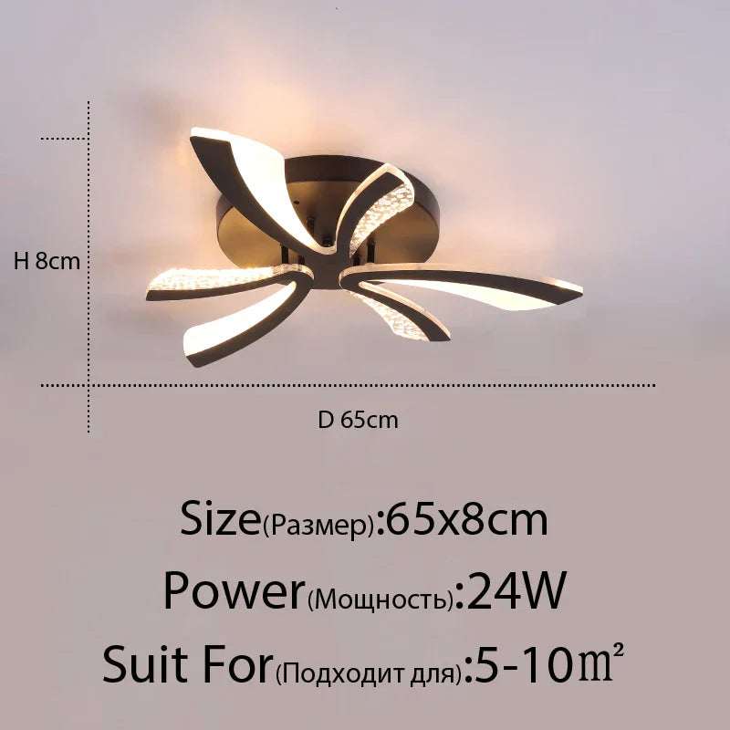 White Black LED Chandelier