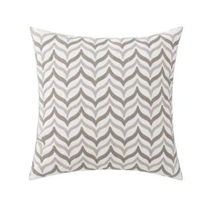DecorBites™ Geometric Embroidery Cushion Cover 45x45cm Black Grey Soft Cozy for Home Decor