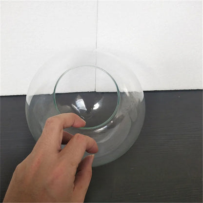 DecorBites™ Clear Glass Lamp Shade Round Light Cover Replacement - D13cm to D25cm