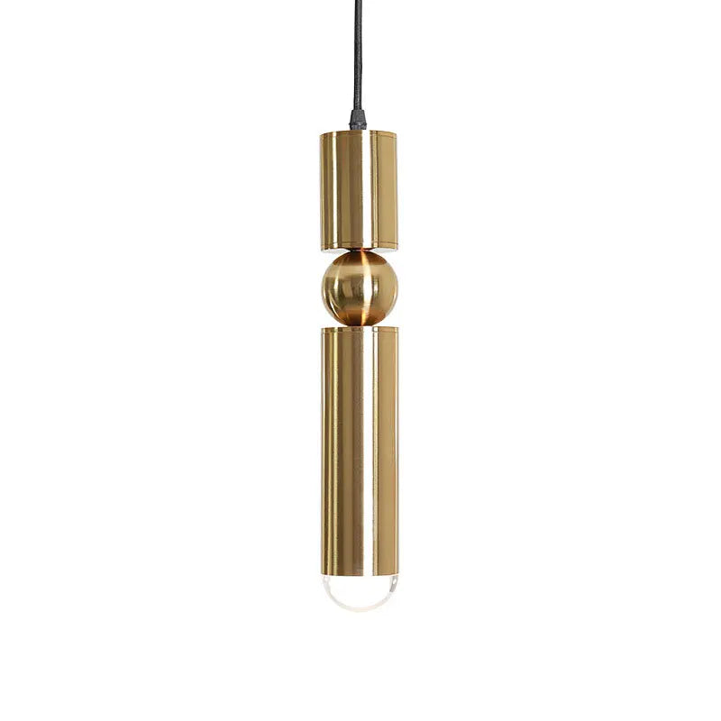 Gold Cylinder LED Pendant