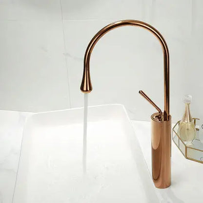 DecorBites™ Brushed Gold Basin Faucet Hot Cold Swivel Sink Water Crane
