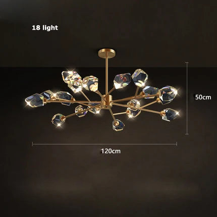 DecorBites™ Crystal Copper Round Chandelier: Elegant LED Suspension Lamp for Dinning Room