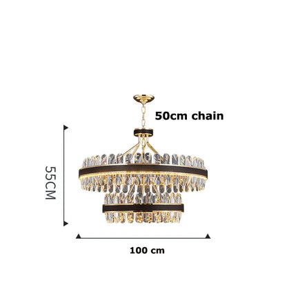 DecorBites™ Crystal Oval Chandelier Lighting for Dinning Room