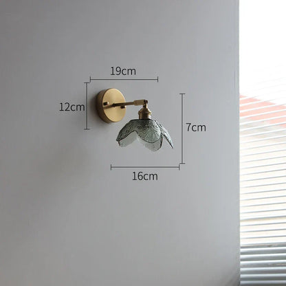 DecorBites™ Gray Glass LED Bathroom Mirror Sconce Wall Lamp Lighting