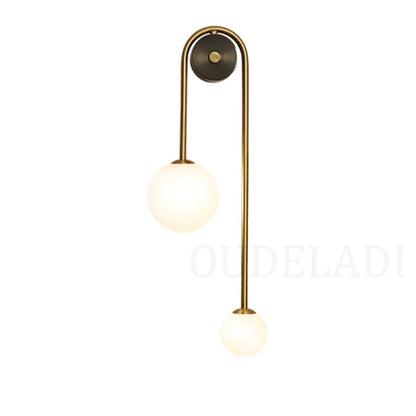 DecorBites™ Glass Ball LED Wall Light Modern Brass Decor for Bedroom Living Room