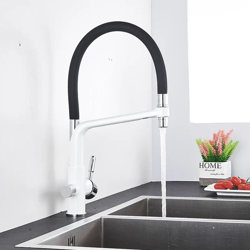 Brass Dual Handle Faucet With Water Filter