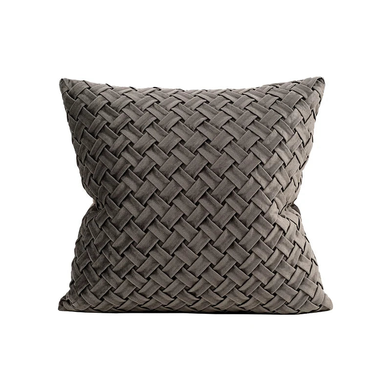 Leather Embroidery Cushion Cover