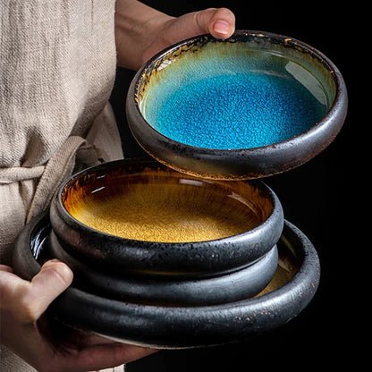 DecorBites™ Elegant Ceramic Sushi Plate - Handcrafted Japanese Style