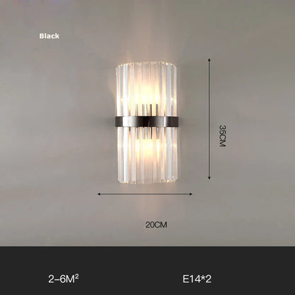 DecorBites™ Gold Black LED Wall Sconce Light for Bedroom Corridor