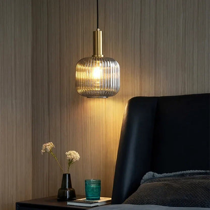 DecorBites™ Glass Pendant Lights: Nordic Style Bedroom Kitchen Hanging Lamp