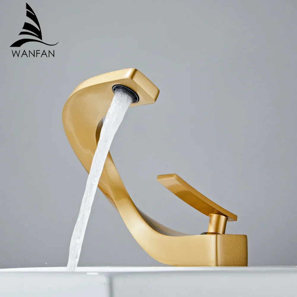 DecorBites™ Basin Faucet Modern Brass Mixer Tap for Elegant Bathroom, Single Handle