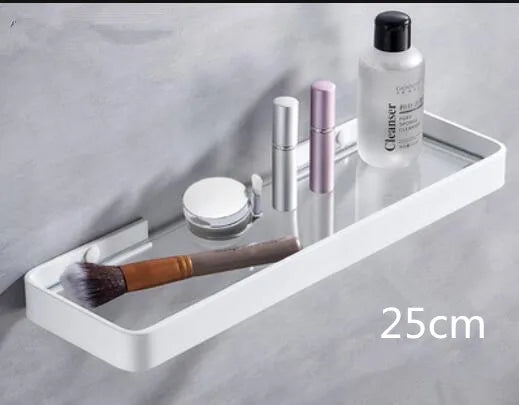 DecorBites™ Glass Corner Shelf with Bar for Bath and Kitchen Storage