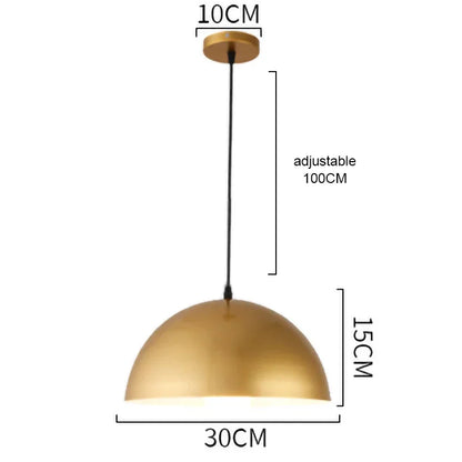 DecorBites™ Gold Wrought Iron Chandelier Pendant Light, E27 LED, Nordic Retro Style
