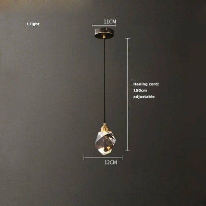 DecorBites™ Crystal Copper Chandelier Lighting for Dinning Room