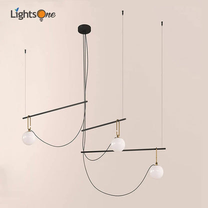 DecorBites™ Glass Ball Pendant Lights - Nordic Style Three-Head Magic Bean Lamps
