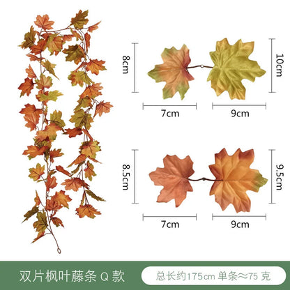 DecorBites™ Harvest Home Décor: Pumpkin, Pine Cone, Maple Leaf, Vine Hanging Decoration