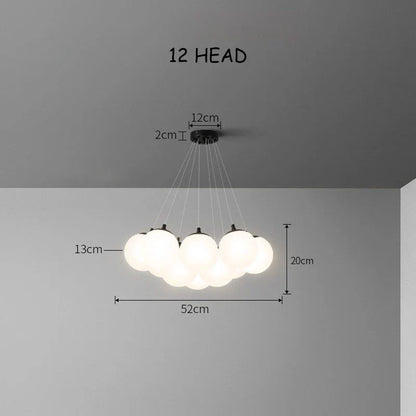 DecorBites™ Glass Ball LED Pendant Lights for Teen Room Decor