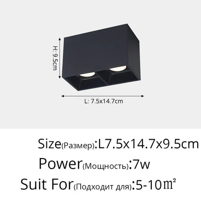 DecorBites™ LED Adjustable Angle Spotlight Ceiling Lights for Background Wall and Aisle