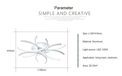 Led Chandelier Lights White Modern Ceiling Lamp Bedroom Circle Attic Living Dining Room Kitchen Interior Light Fixture