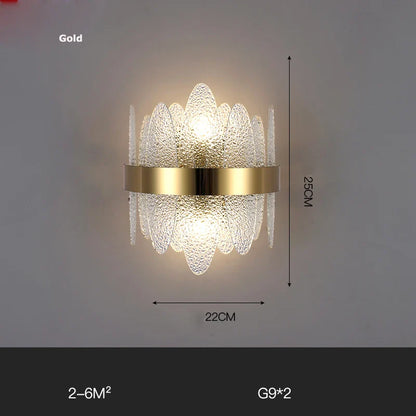 DecorBites™ Gold Black LED Wall Sconce Light for Bedroom Corridor