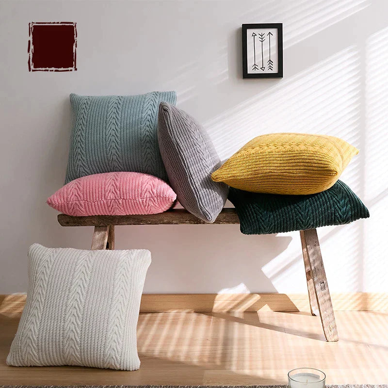 Rhombus Knit Pillowcase