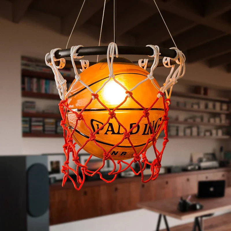 DecorBites™ Basketball Style Pendant Light for Kids' Room and Cafe