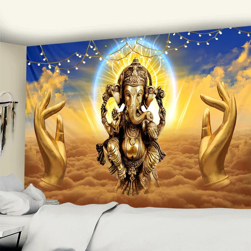 DecorBites™ Elephant Bergamot Tapestry Wall Hanging for Bohemian Home Decor