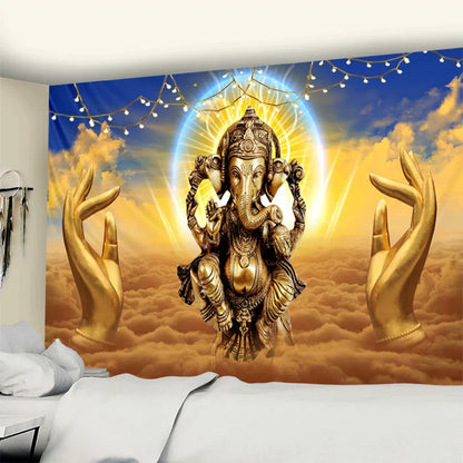 DecorBites™ Elephant Bergamot Tapestry Wall Hanging for Bohemian Home Decor