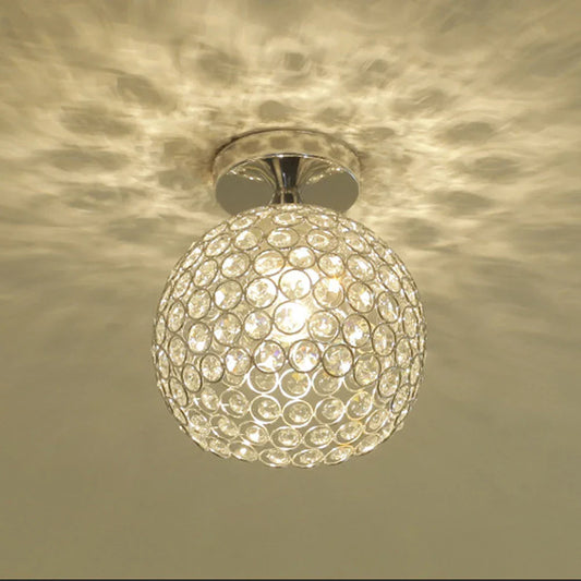 DecorBites™ Crystal Ball Ceiling Light: Nordic Vintage LED Fixture for Home Living Room Kitchen Bar Loft