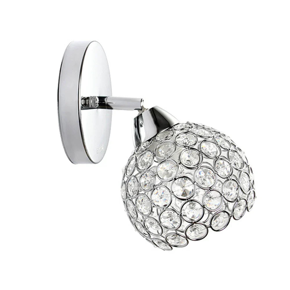 DecorBites™ Crystal Wall Sconce: Modern Bedside Wall Lamp for Home Decor