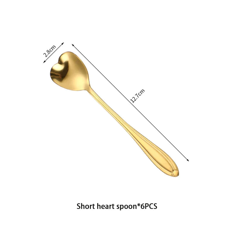 Gold Stainless Teaspoon Set