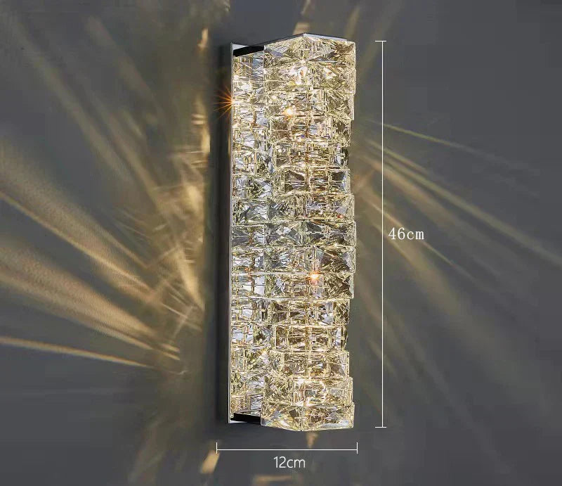 DecorBites™ Crystal Glass Wall Sconce Lamp for Modern Light Luxury Home Decor