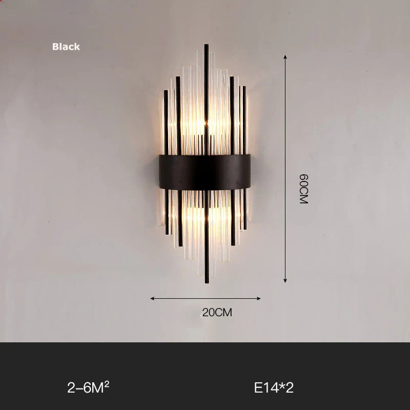 DecorBites™ Gold Black LED Wall Sconce Light for Bedroom Corridor