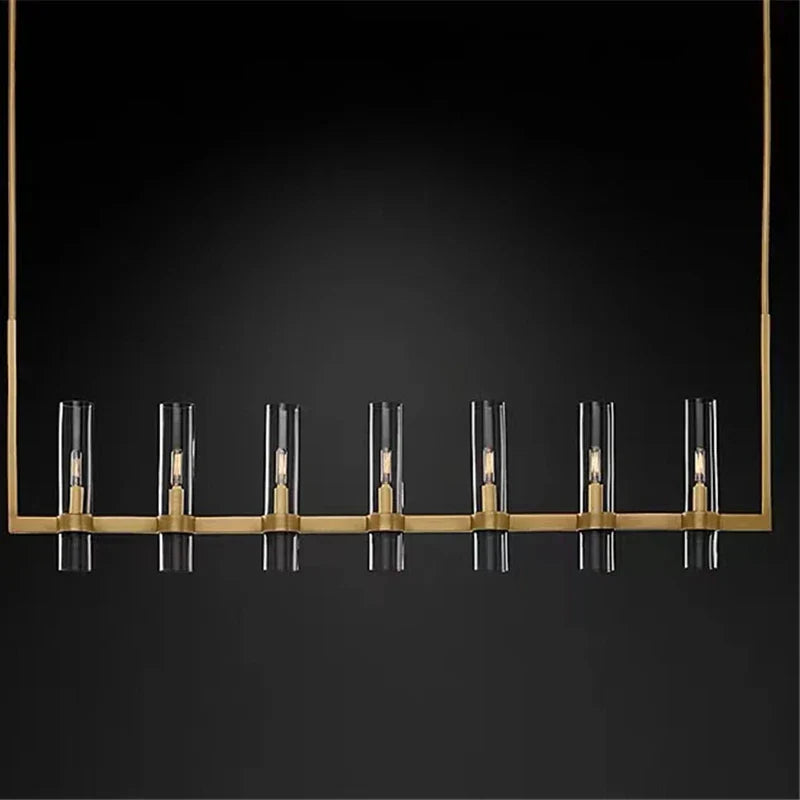 DecorBites™ Glass Chandelier Pendant Lamp with E14 LED, Chrome Finish, Retro Design