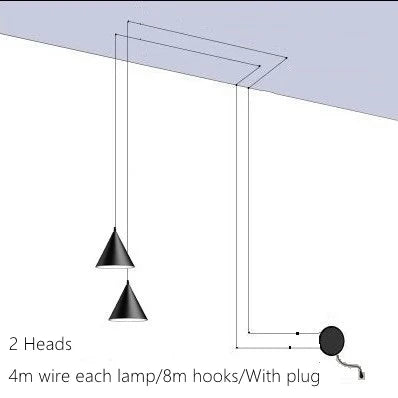 DecorBites™ Geometric LED Pendant Light for Living Room Bedside - Nordic Style Glam Fixtures