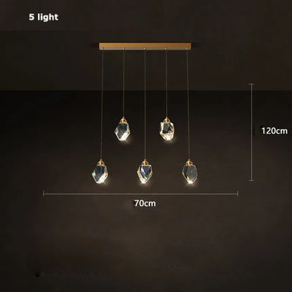 DecorBites™ Crystal Copper Round Chandelier: Elegant LED Suspension Lamp for Dinning Room