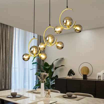 DecorBites™ Glass Ball Pendant Light | Modern Nordic G9 LED Lamp for Living Room & Bedroom